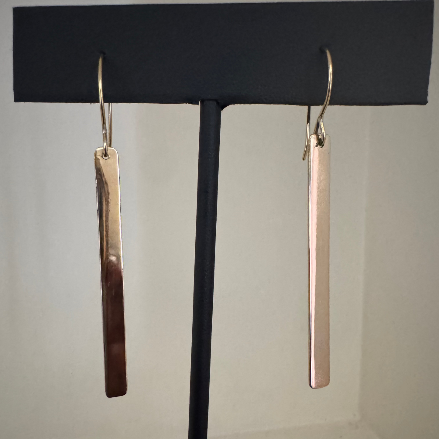 18k Rectangle Drop Earrings- 5.356