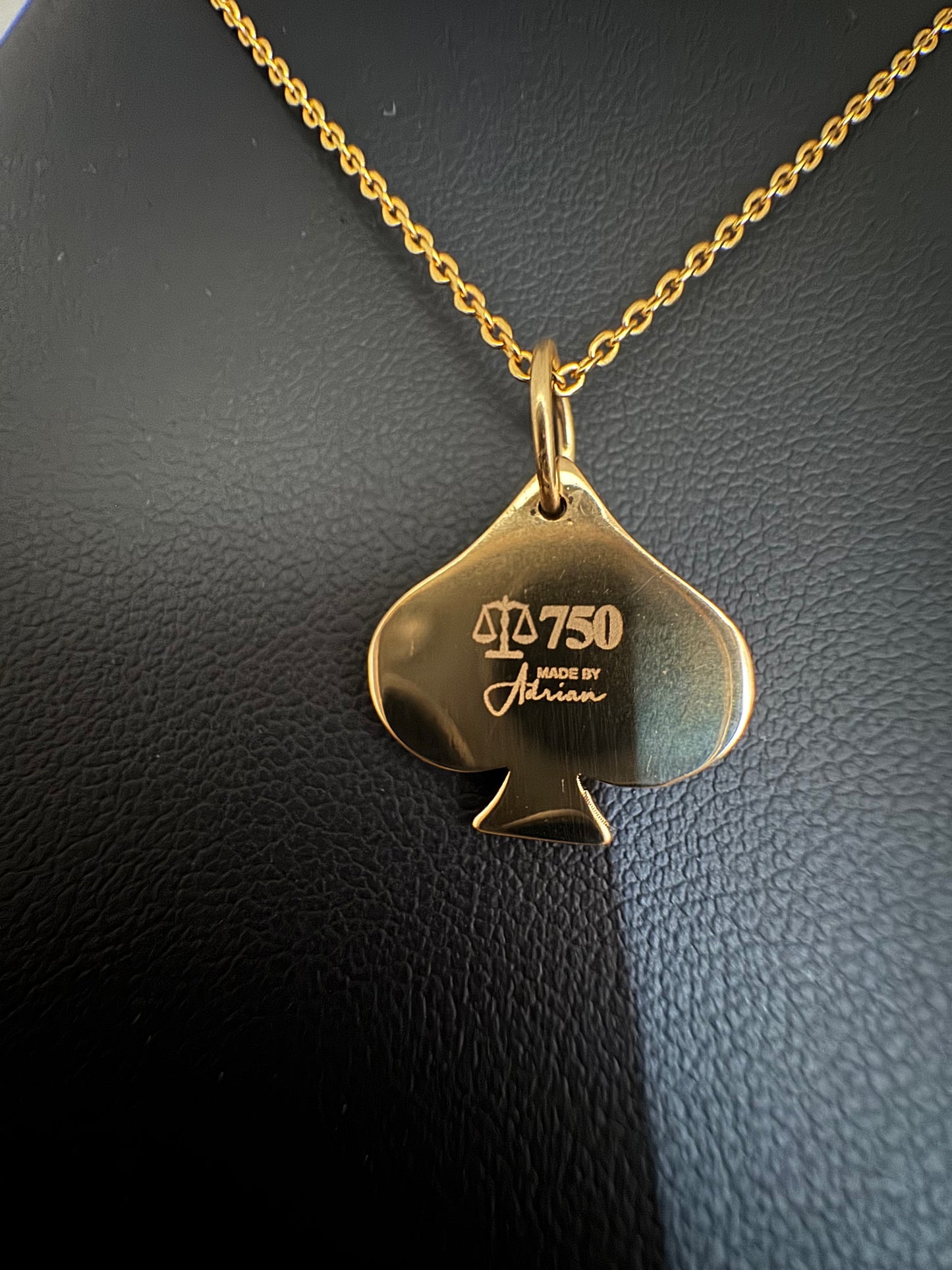 18k Spade Pendant - 2.5 Grams