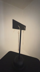 18k Rectangle Drop Earrings- 5.356